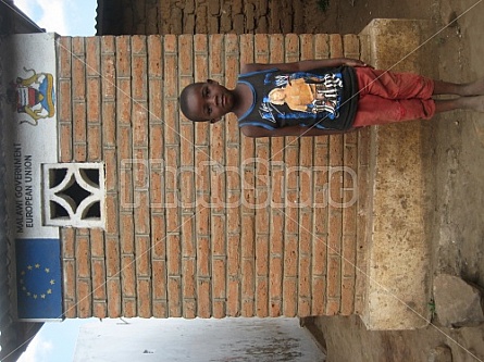 little boy proud of the Malawi-European relations