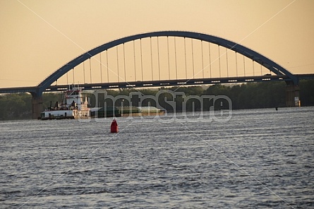 Barge on the Mississippi