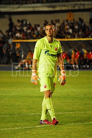FK Crvena zvezda's goalkeeper Predrag Rajković