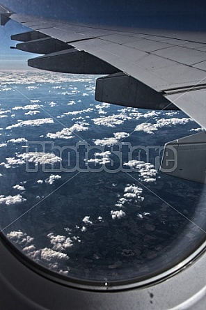 The View from A380-800 the largest passenger airplane