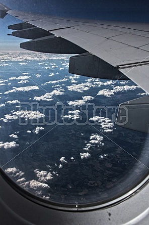 The View from A380-800 the largest passenger airplane