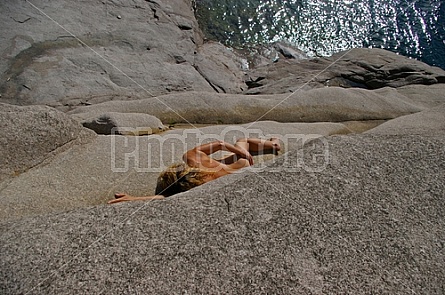 Lady on a Rock