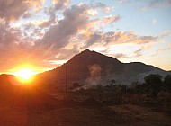 sunset in Malawi