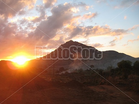 sunset in Malawi