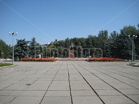 park statue in Bishkek (Kyrgyzstan)