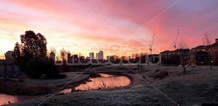 East London Park at Sunrise