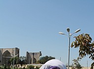 Uzbek woman dressed in white