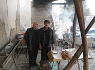 Shashlik grilling in Turkestan (Kazakhstan)