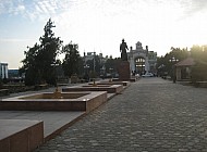 Railway station in Turkestan (Kazakhstan)