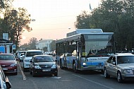 traffic jam in Almaty (Kazakhstan)