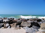 waves and rocks