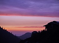 Sunset on the Tian Shan Mountains