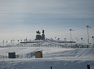 Monument on the way from Almaty to Bishkek