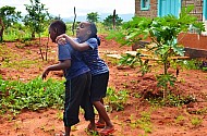 playful Kenyan girls
