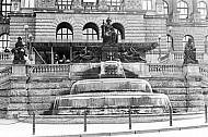 Fountain in Winceslas Square Prague
