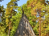 traditional hut/teepee in the Baltics