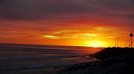 sunset over Malibu
