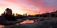 East London Park at Sunrise